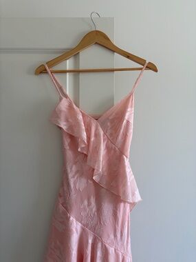 Pink Ruffle Slip Dress - Elegant Women's Summer Dress